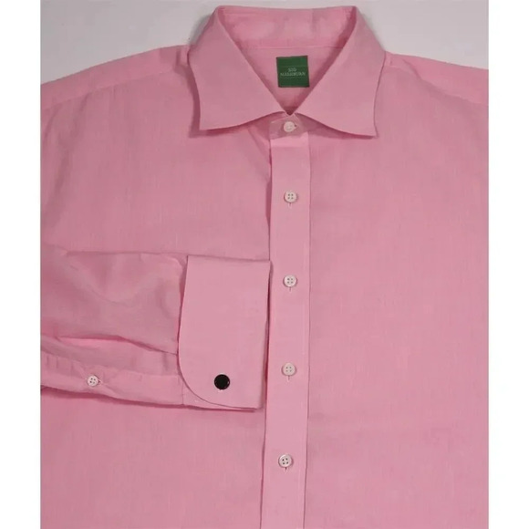 Sid Mashburn Solid Pink French Cuff Cotton Dress Shirt 16-34/35 - Picture 1 of 7